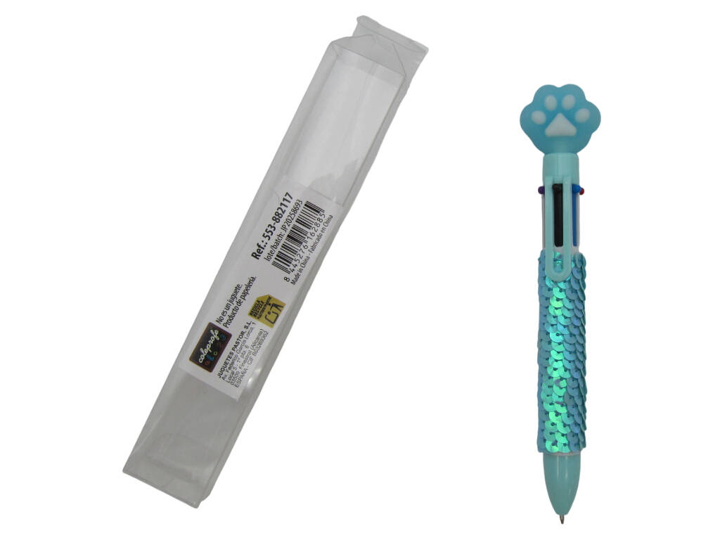 Stylo à bille 6 couleurs avec 16,5 cm d'impression