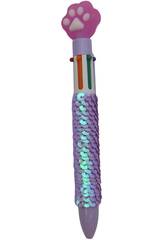 Stylo  bille 6 couleurs avec 16,5 cm d'impression