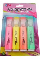 Conjunto 4 Marca-textos Fluorescentes