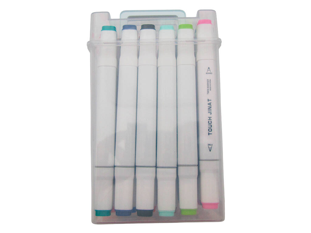 Mallette 36 marqueurs acryliques avec 2 pointes de 3 mm et 6'5 mm