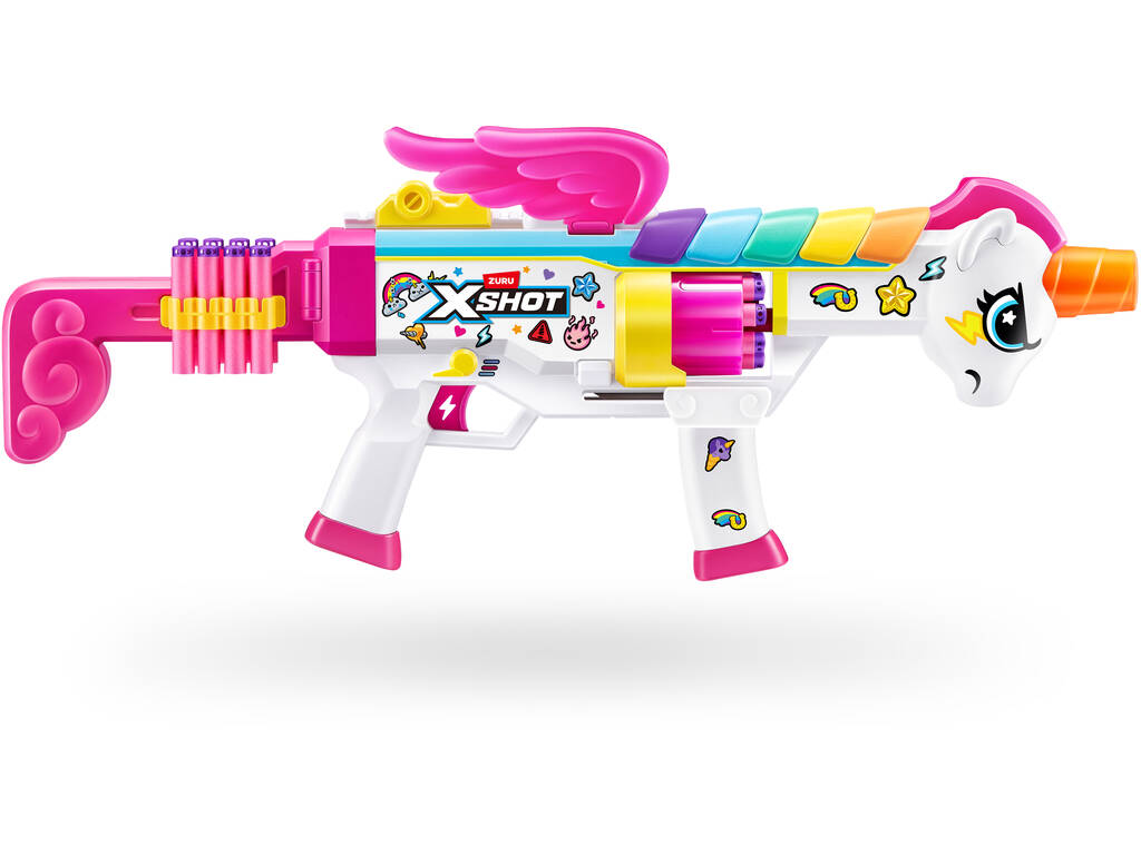 Zuru X-Shot Blastercorn Lanceur Big Rizz avec 24 fléchettes et lumière