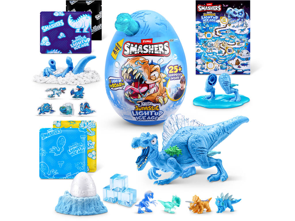 Smashers Œuf surprise Dino Ice Age Light Up S1 Mega Egg