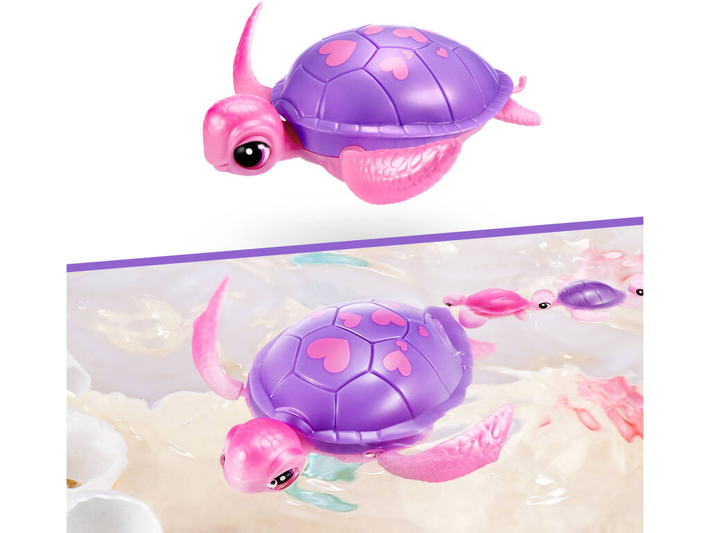 Zuru Pets Alive Maman tortue avec bébés surprise et aquarium
