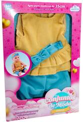 Ensemble de mode pour poupée bébé jaune et bleu