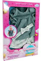 Conjunto de Moda para Boneca Bebé Verde e Branco