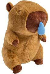 Peluche Capybara brun de 55 cm avec morve