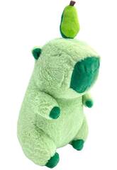 Peluche Capybara vert avec fruit, 33 cm