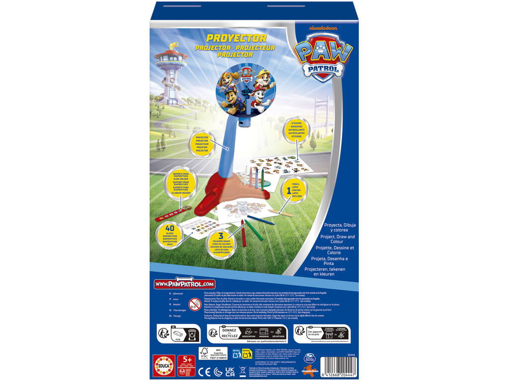 Patrouille canine Projecteur Dessine et colorie