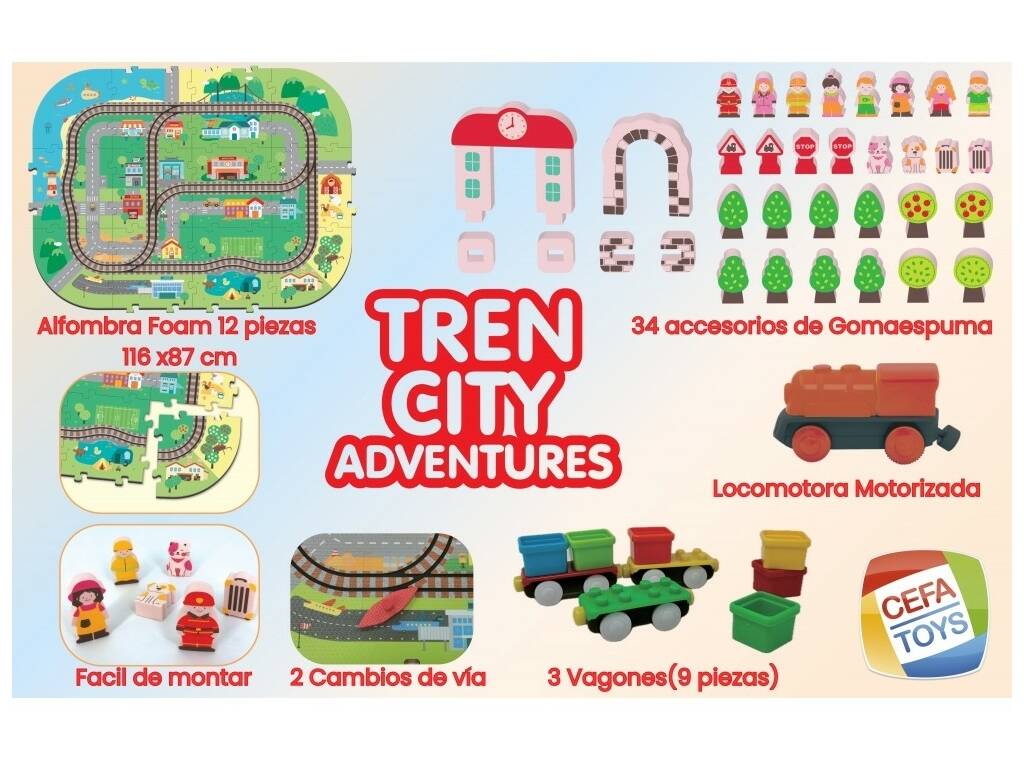 Train City Adventures 60 pièces