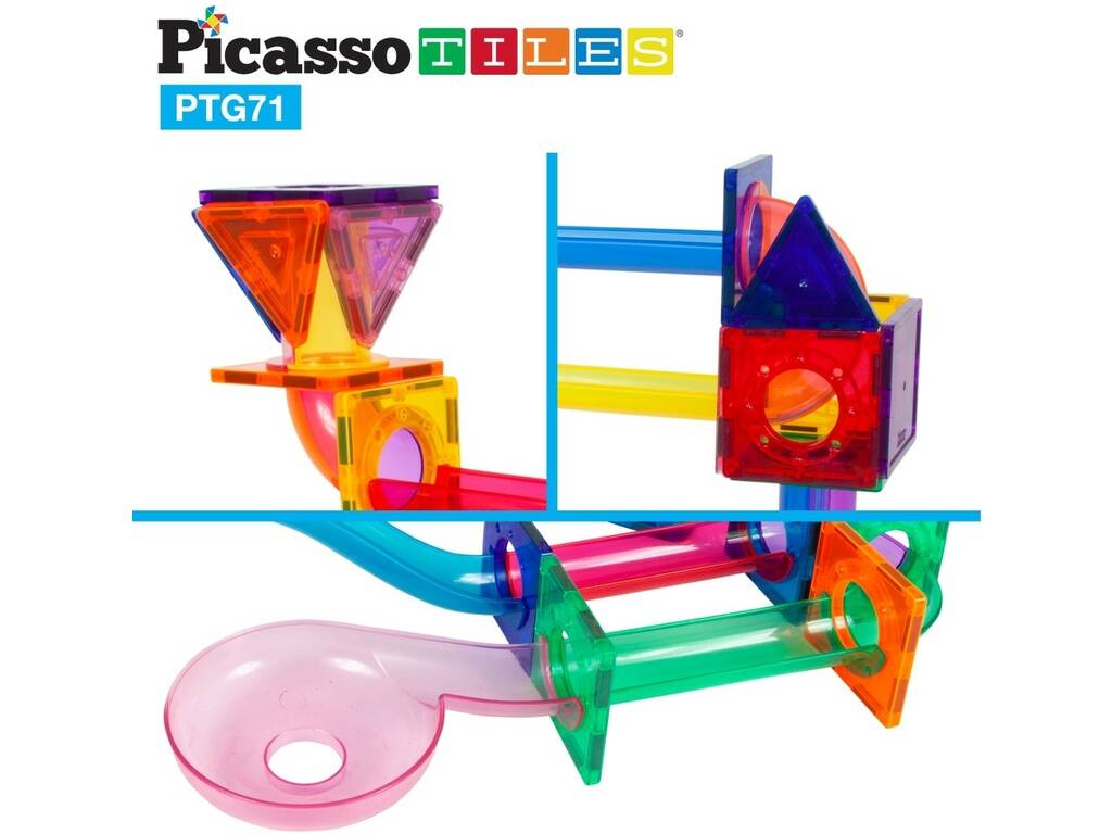 Picasso Tiles Circuit magnétique à billes Pack de 71 pièces