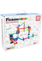 Picasso Tiles Circuito magnetico con biglie, confezione da 71 pezzi