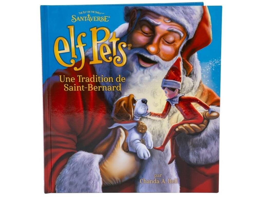 L'elfe sur l'étagère Conte Une tradition de Saint-Bernard avec peluche