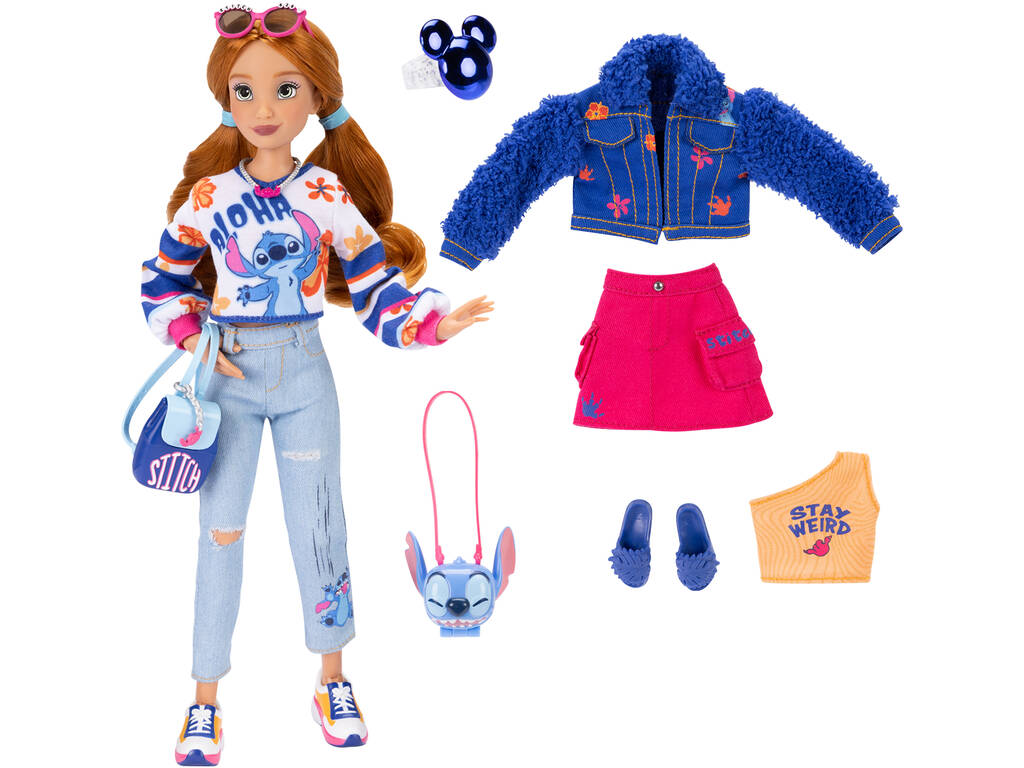 Disney Ily 4Ever Poupée Stitch Inspired de 29 cm avec 2 tenues de cow-boy