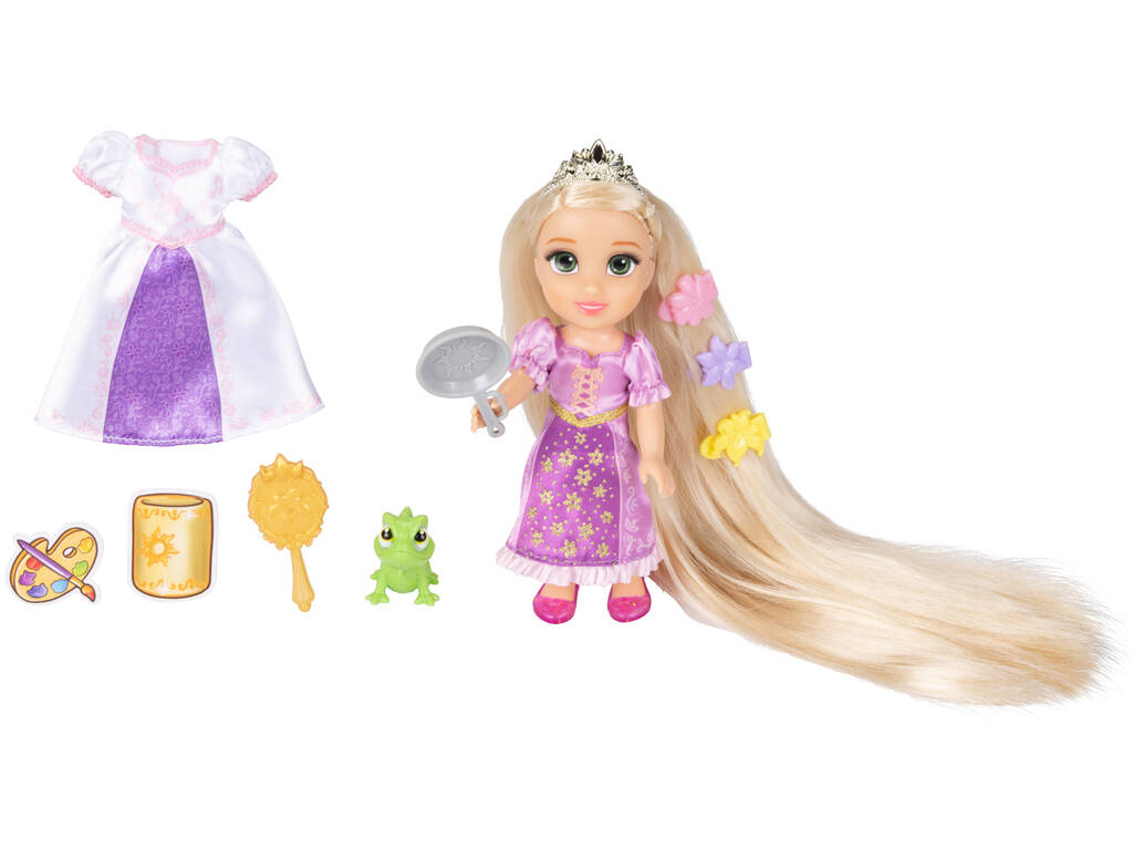 Poupée Disney Princess Raiponce de 15 cm avec Pascal et accessoires