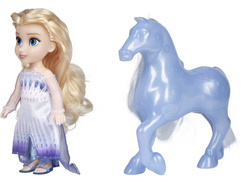 Poupée Disney Frozen Elsa, la reine des neiges, 15 cm, avec Nook et brosse