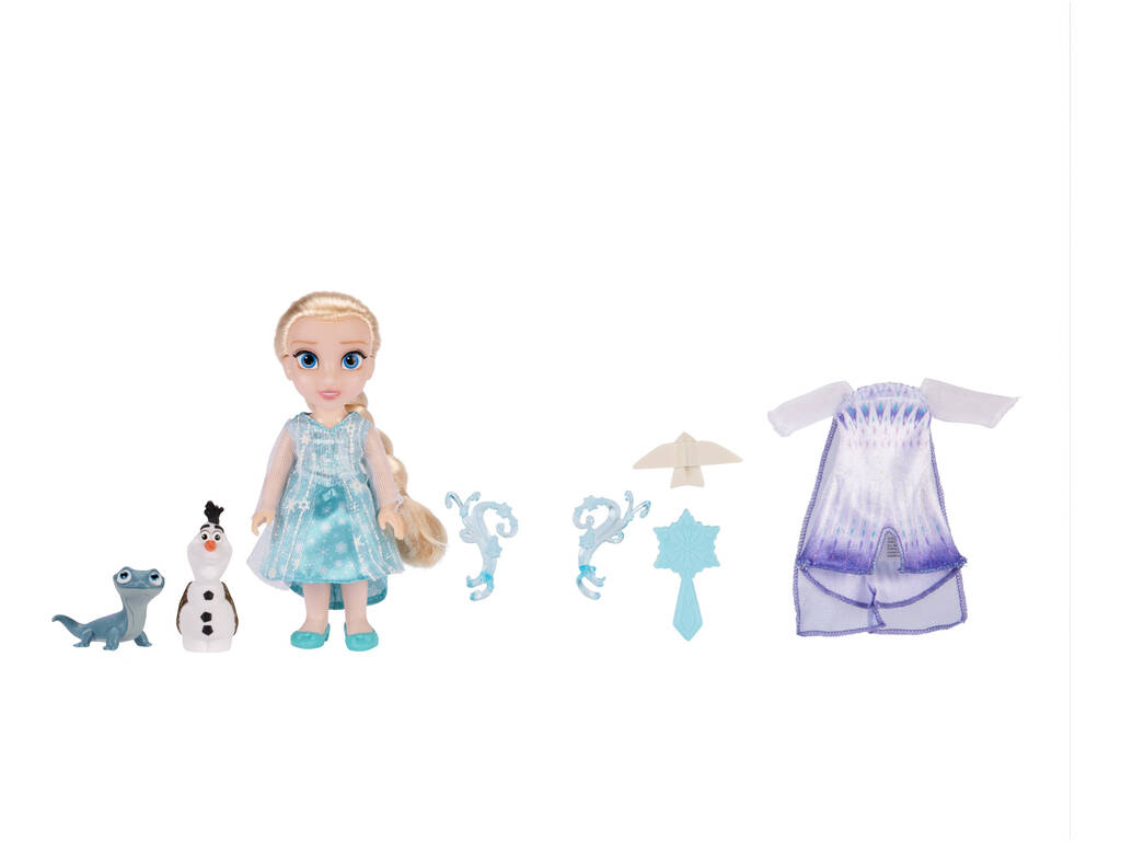 Disney Frozen Boneca Elsa de 15 cm com Olaf e Bruni
