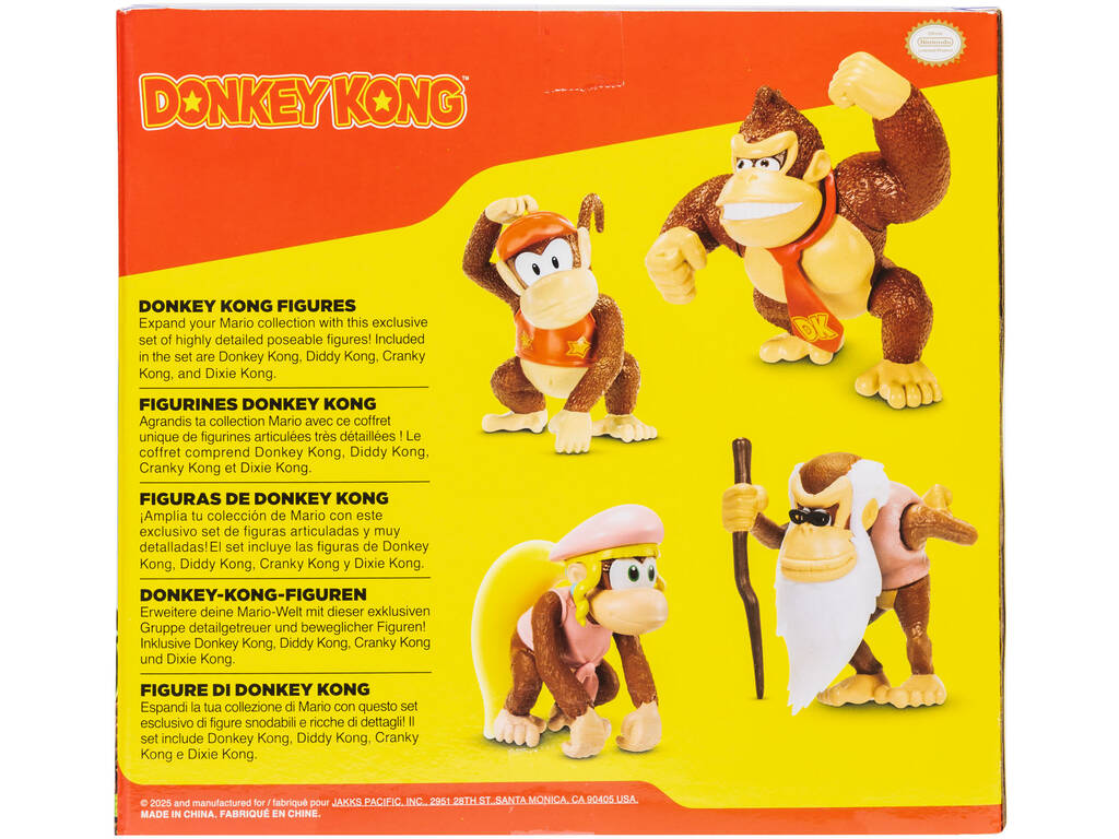 Donkey Kong Pack 4 figurines de 6 cm