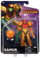 Figurine Metroid Samus orange de 12 cm avec Morphosphère
