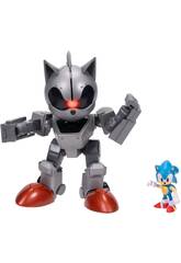 Sonic The Hedgehog Figurine Sonic de 6 cm avec Giant Mecha Sonic de 22 cm avec lumière