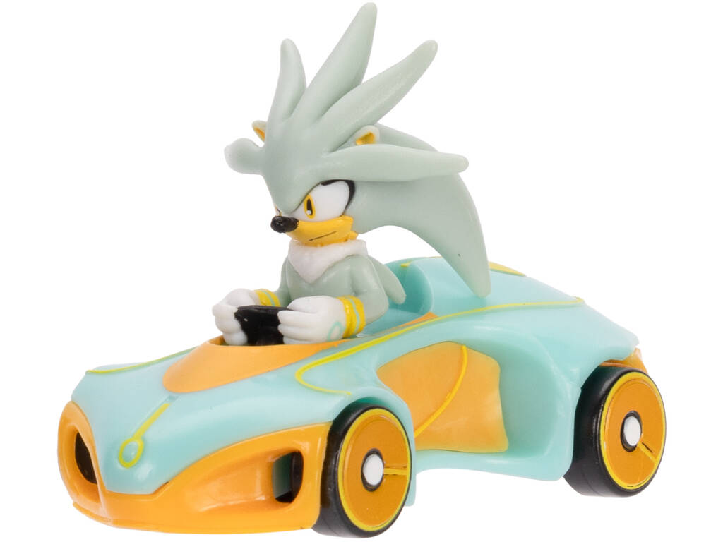 Sonic The Hedgehog Véhicule métallique argenté de 6 cm