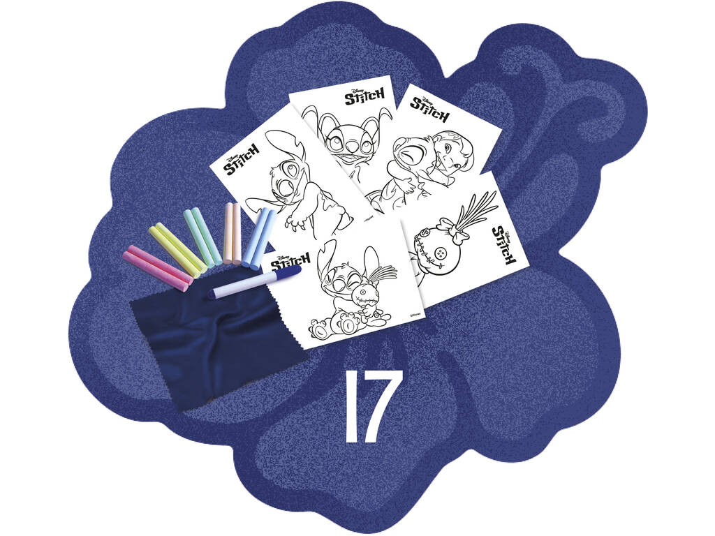 Mini tableau noir Disney Stitch 2 en 1, 98 x 32,5 x 37 cm