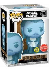  Funko Pop Star Wars Gamestop Exclusive Figurine Quin-Gon Jinn (Force Ghost) Glows In The Dark