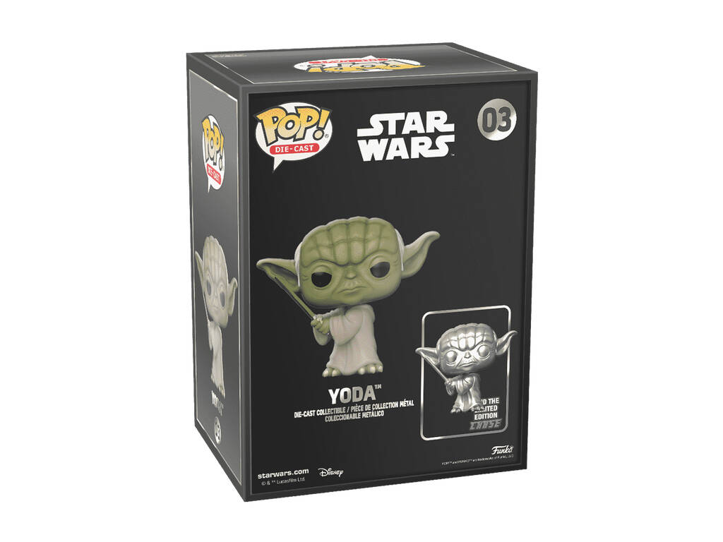 Funko Pop Die Cast Star Wars Figurine Yoda Metallique Exclusif 