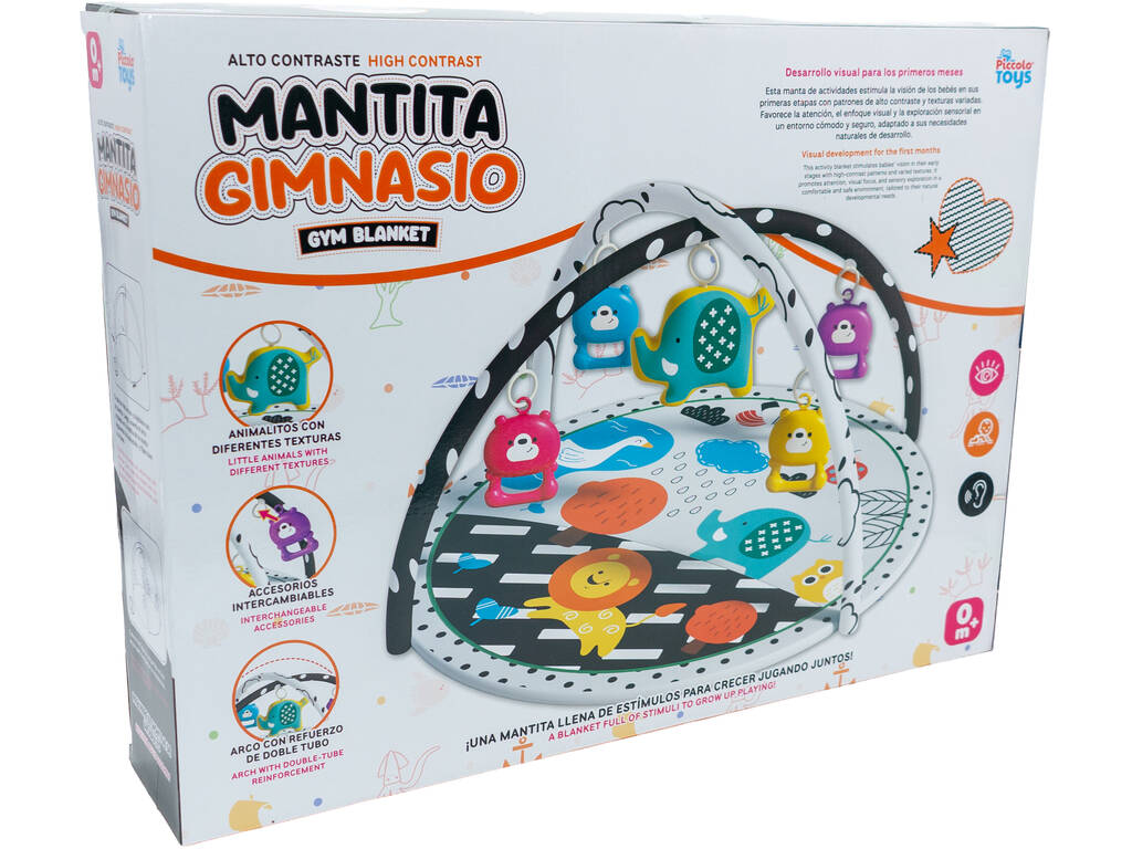 Mantinha Ginásio para Bebés com Arco e Brinquedos de 74x74 cm