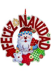 Enfeite Natalício Cartaz Pai Natal de 28x28 cm