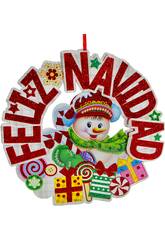 Décoration de Noël Affiche Bonhomme de neige 28 x 28 cm