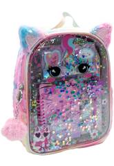 Mochila de Peluche Sereiazinha com Acessórios