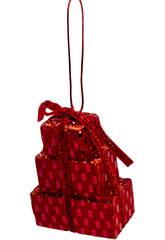 Enfeite Natalício Caixas de Oferta Vermelhas de 10x8 cm