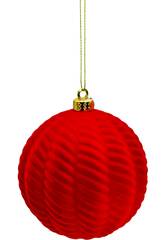 Ornamento Natalício Bola Vermelha de Veludo de 10 cm