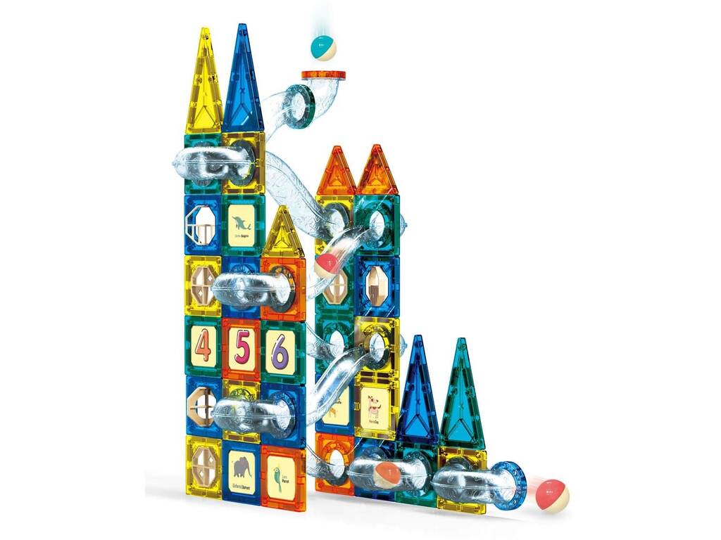 Jeu de construction magnétique avec 97 pièces