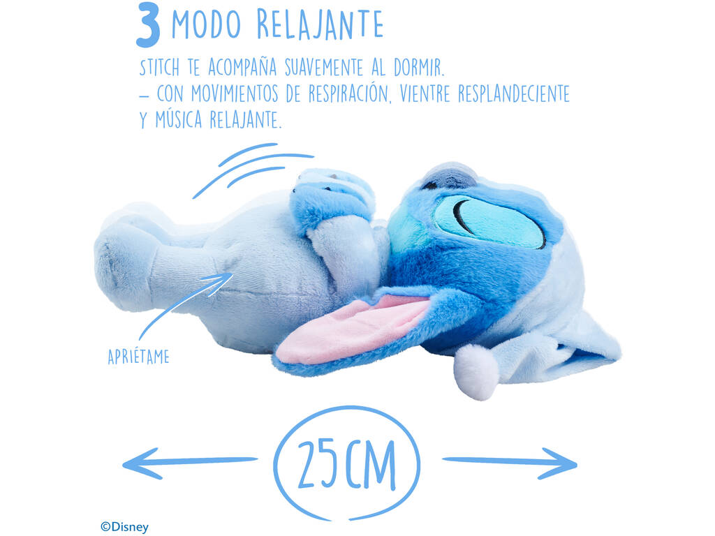 Peluche Disney Stitch Stitch Heure du coucher de 31 cm