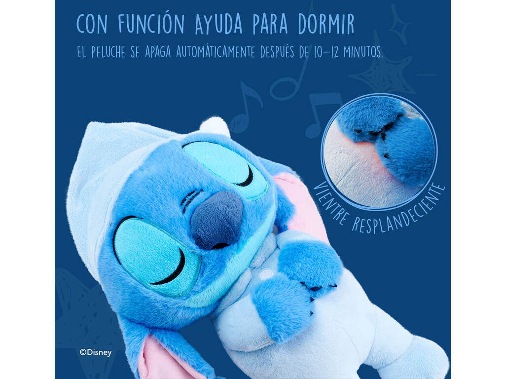 Peluche Disney Stitch Stitch Heure du coucher de 31 cm