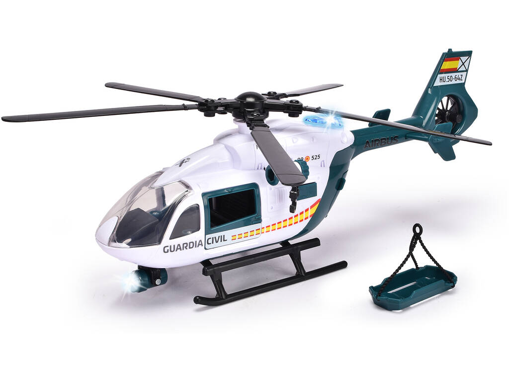 Dickie Toys Hélicoptère Airbus de la Garde civile de 36 cm avec lumière et sons