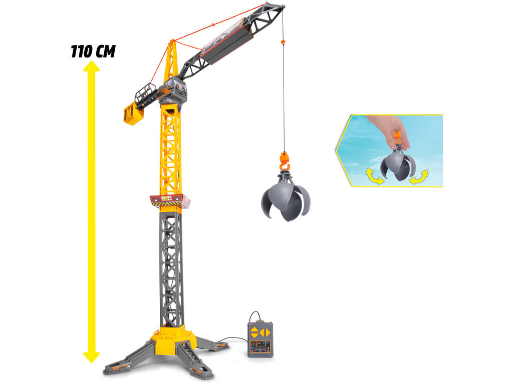 Dickie Toys Grue 110 avec contrôleur à câble