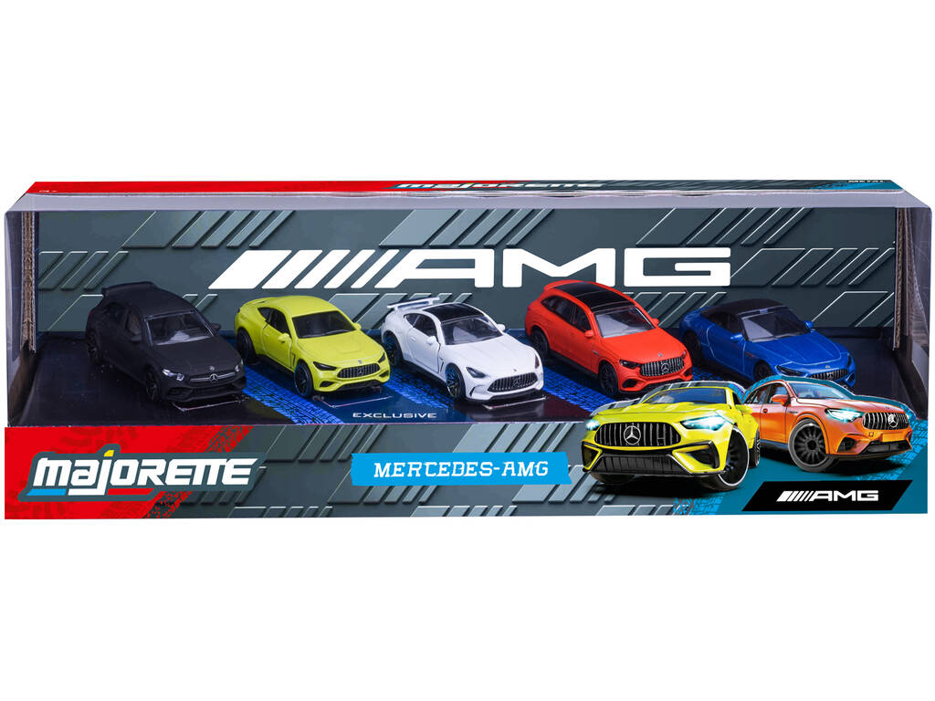 Majorette Pack 5 Coches de Metal Mercedes AMG