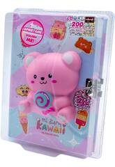 Mon journal kawaii avec ourson en mousse et cadenas