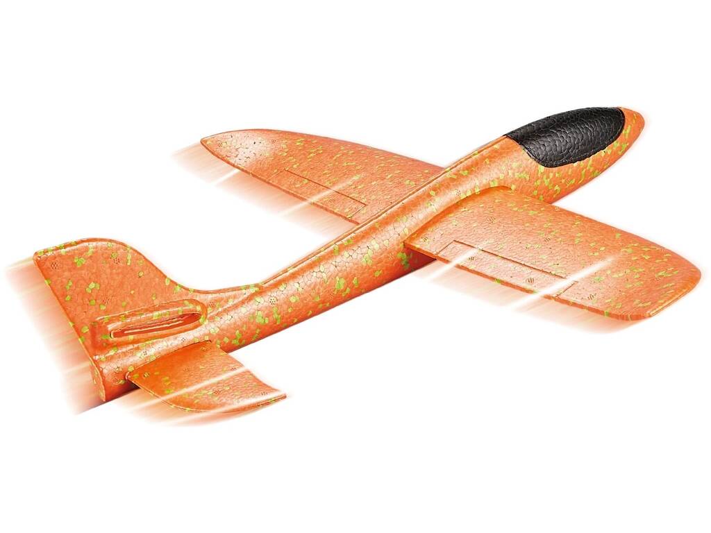 Avion navette orange de 12 x 48 x 49 cm