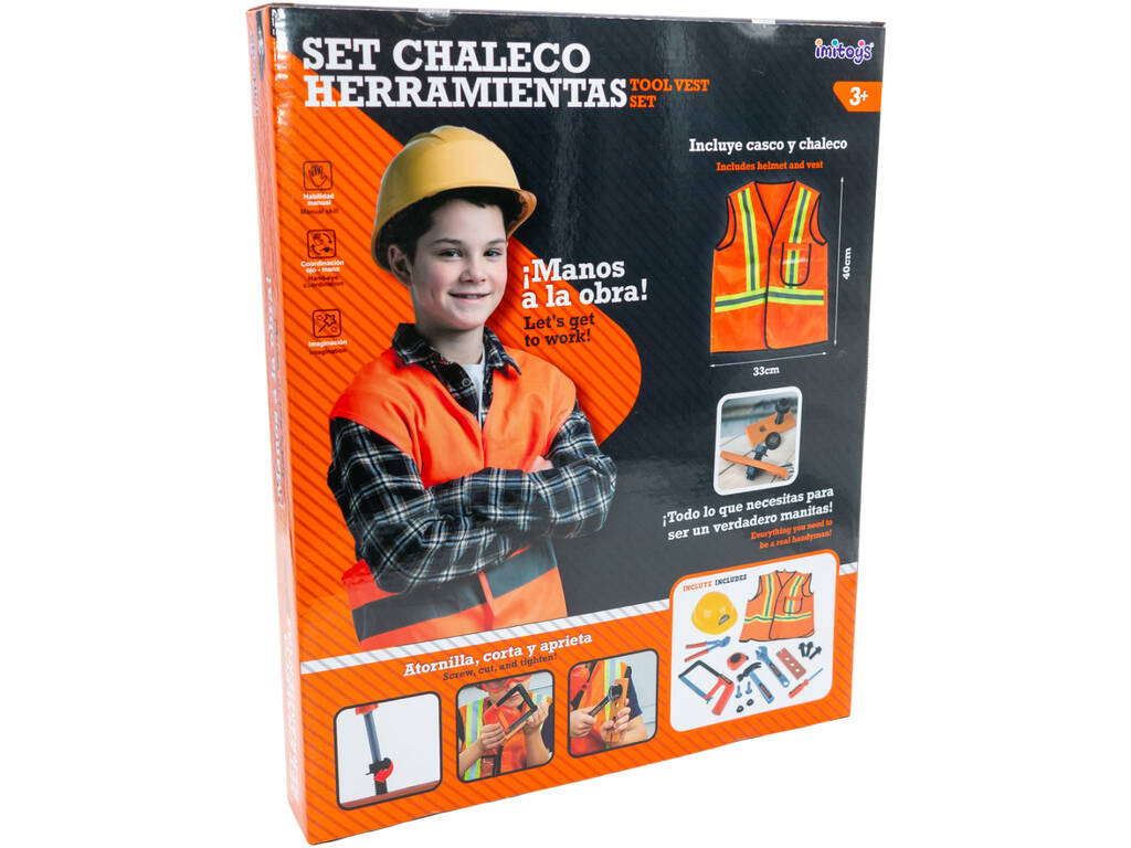 Set di attrezzi con gilet e accessori