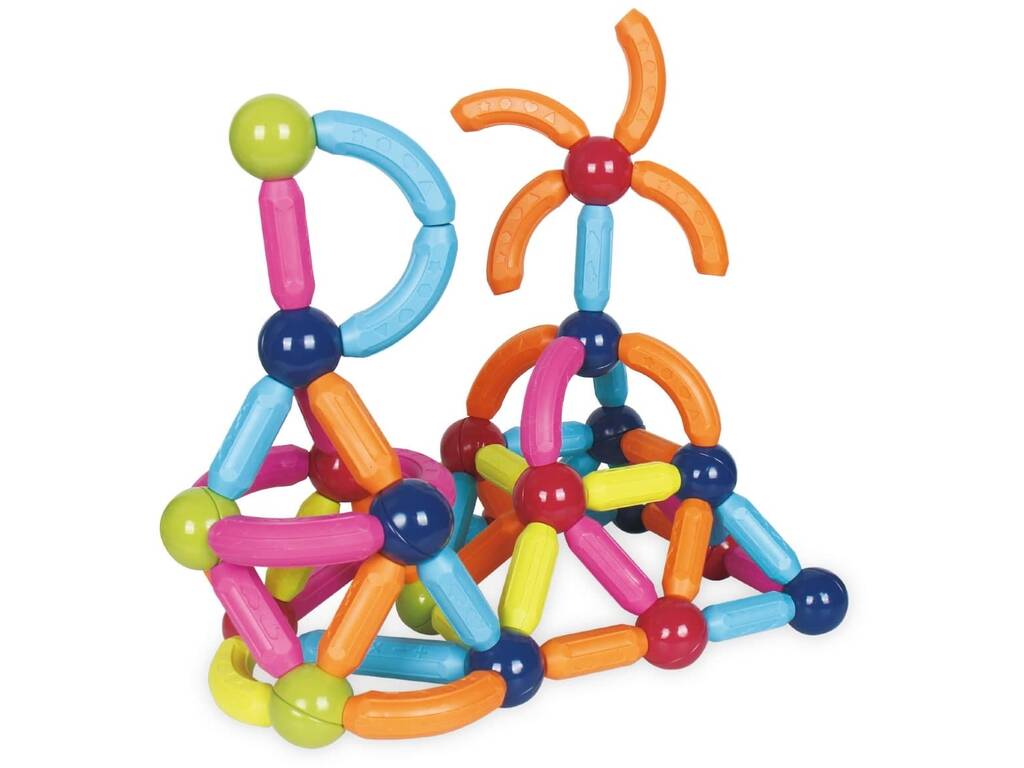 Jogo Magnético de Barras e Bolas com 106 Peças