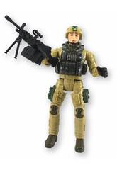 Forças Especiais Figura Uniforme Verde Claro de 22,5 cm com Capacete