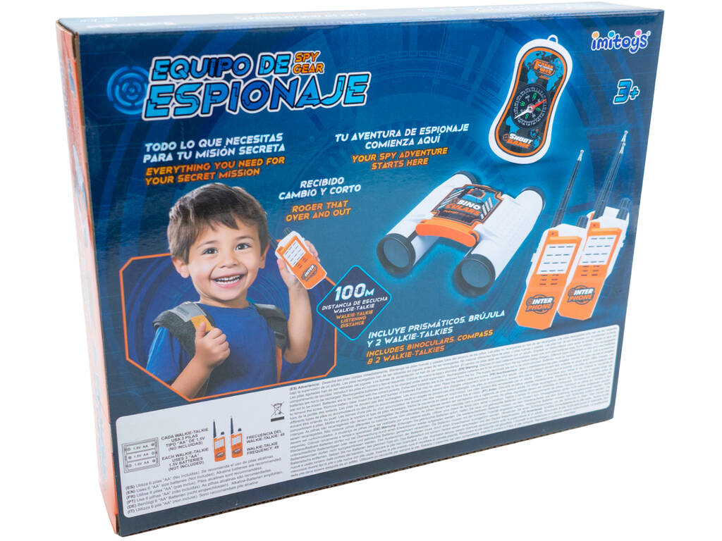 Équipement d'espionnage avec talkies-walkies, jumelles et boussole