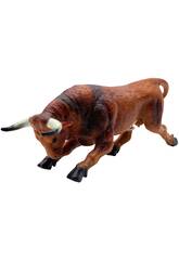 Figura Touro a Investir Branco e Preto de 5x4x15 cm