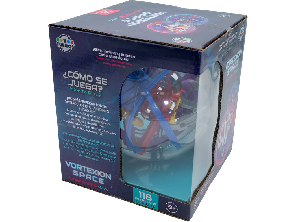 Laberinto 3D Bola Vortexion Space Azul con 118 Obstáculos
