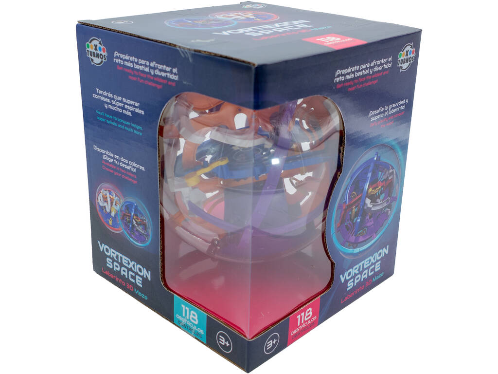 Laberinto 3D Bola Vortexion Space Rojo con 118 Obstáculos