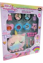 Kit de Maquilhagem com Bolsinha de Peluche e Acessórios