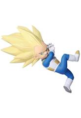 Dragon Ball Daima Figurine Vegeta Super Saiyan 3 avec panneau de 14 cm